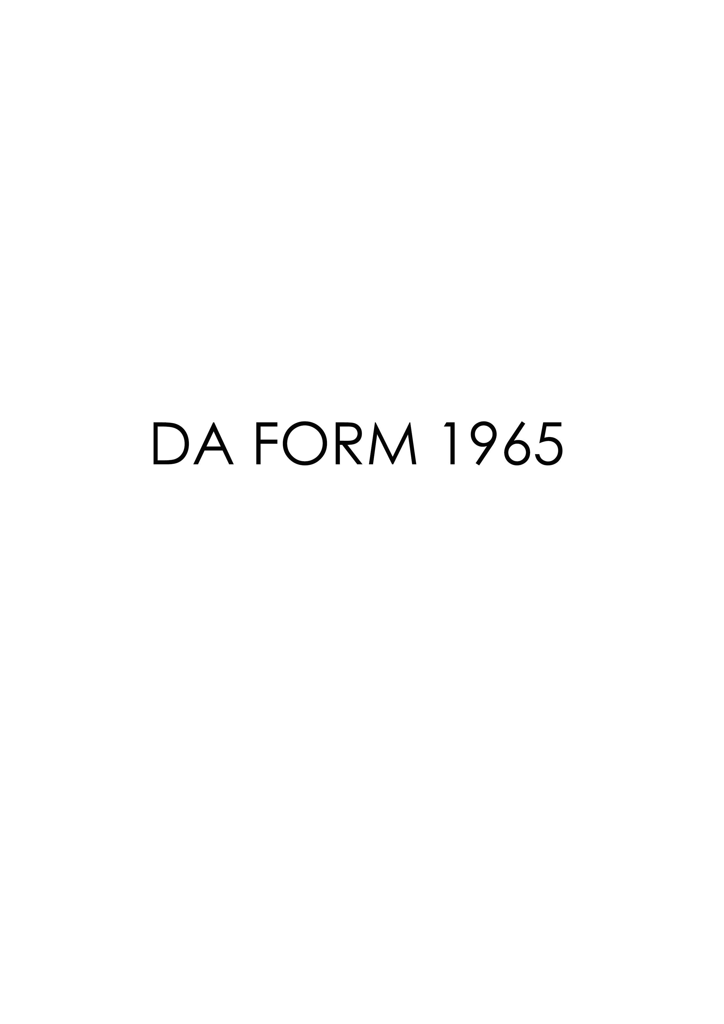 Download da 1965 Form Free